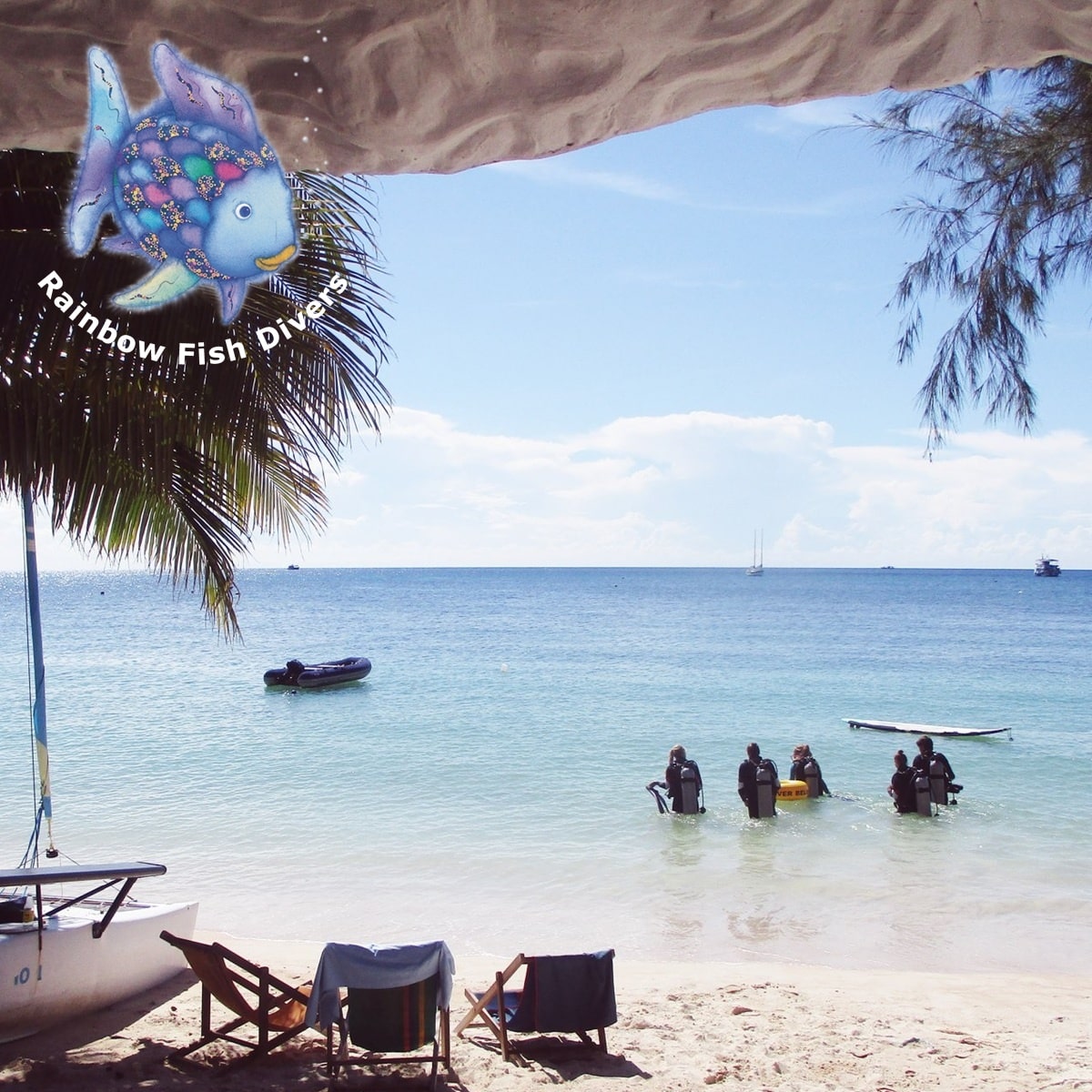 View from Rainbow Fish Divers to the beach.